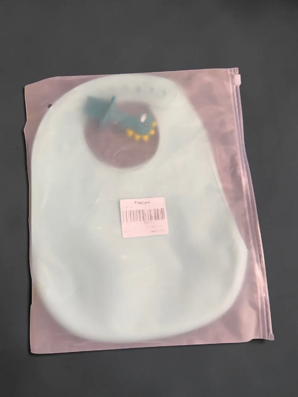 TitaCare Dinosaur Silicone Baby Bib & Utensils NIP